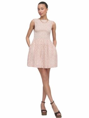 NWT Hill House Home The Cosima Mini Nap Dress - Ivory Geo Ditsy Size Small